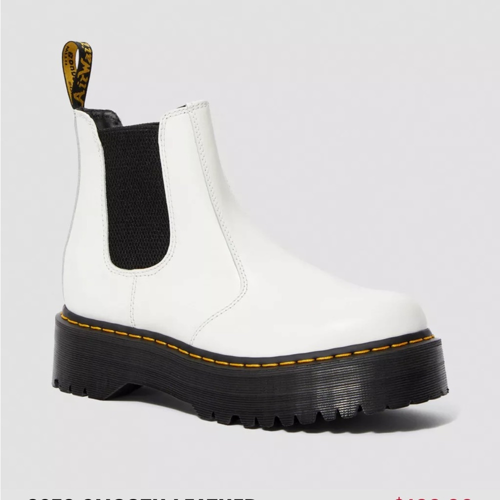 Dr. Martens White Platform Chelsea Boot size 7 (38)